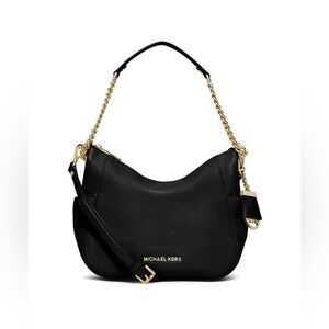 Michael Kors Black Pebbled Chandler Medium Leather with Gold Hardware Like New